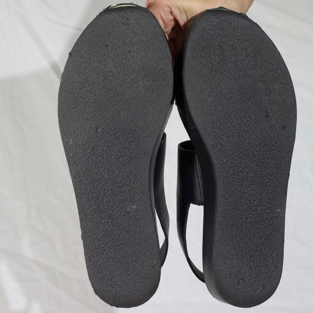 Black Marett Leather Platform Sandal, Black - Picture 8 of 8